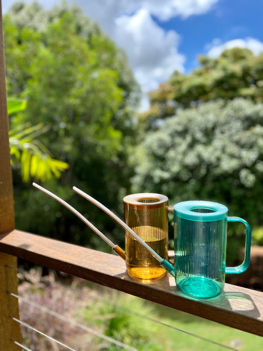 1L Ribbed Aqua Jugs