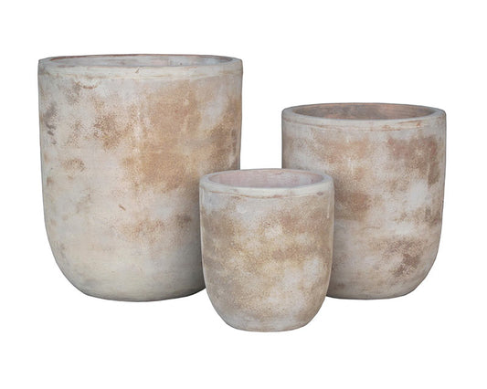 Antique Terracotta U-Shaped Planter Pot Set