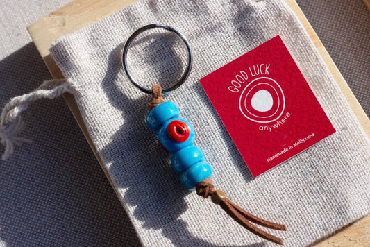 Evil eye keychain for protection.