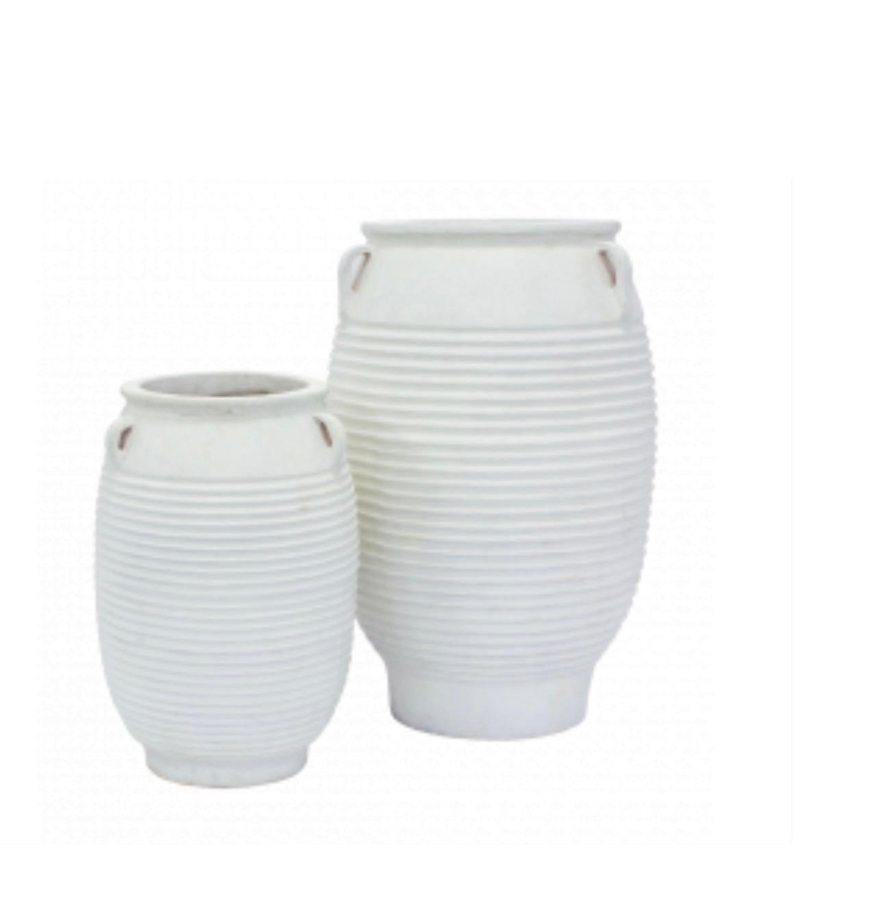 White Terracotta Coastal Urn