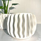 Emma ripple White Pot