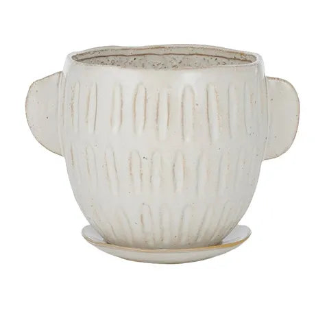 Erica Ceramic Pot and Saucer