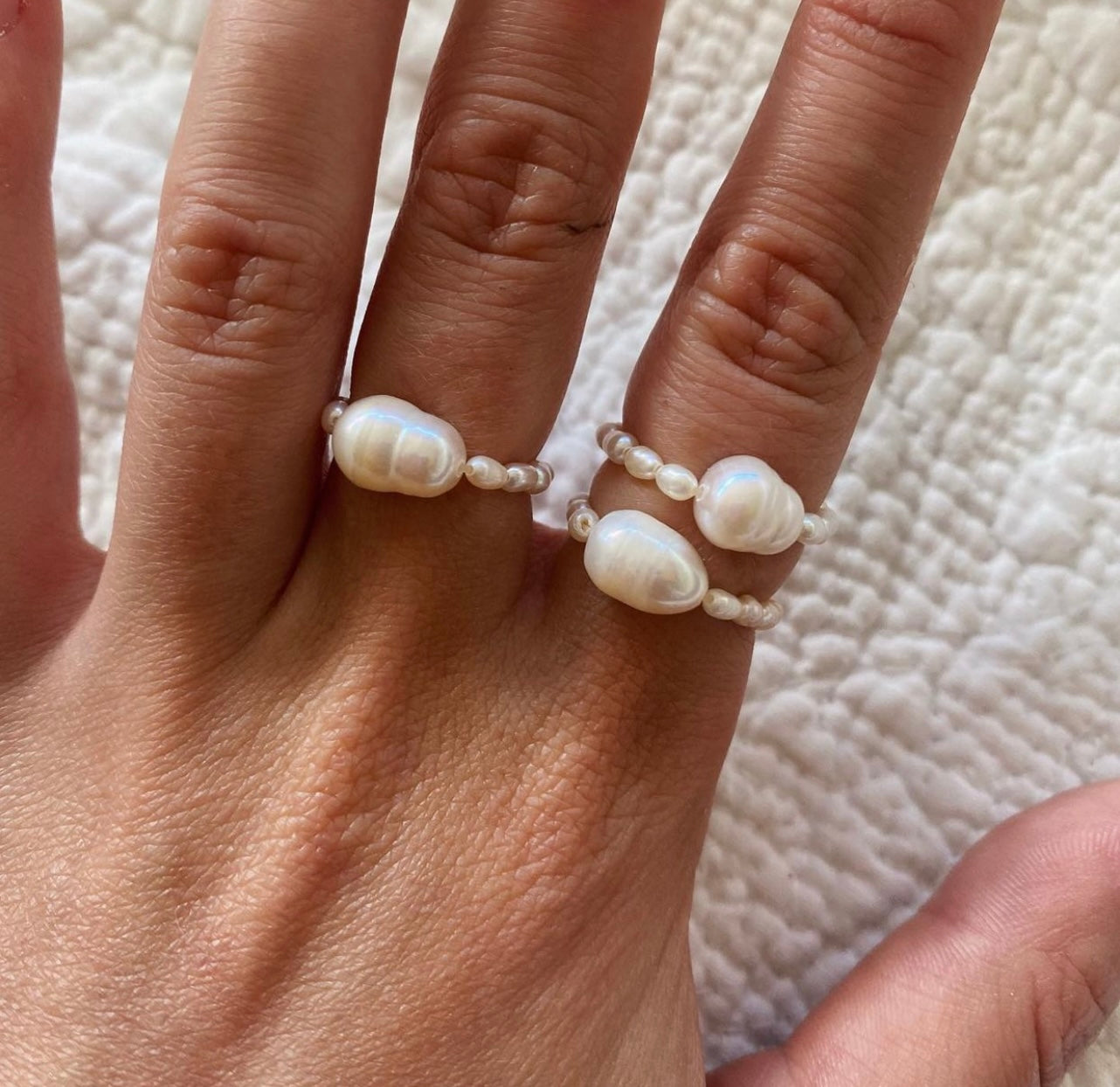 Beaded Rings - Freshwater Pearl