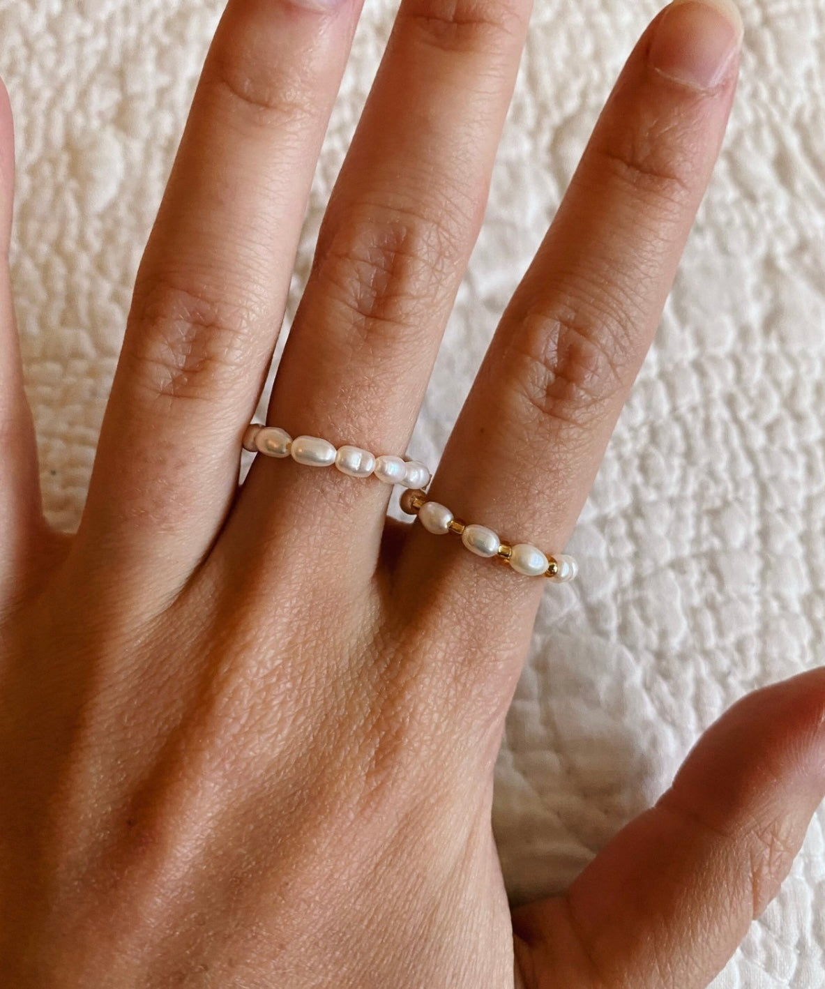 Beaded Rings - Freshwater Pearl